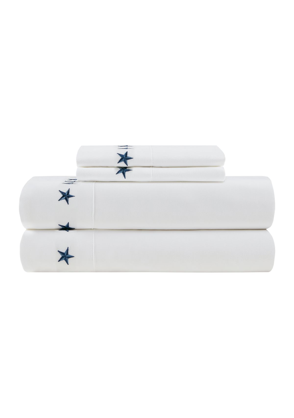 Embroidered Texas Star Sheet Set
