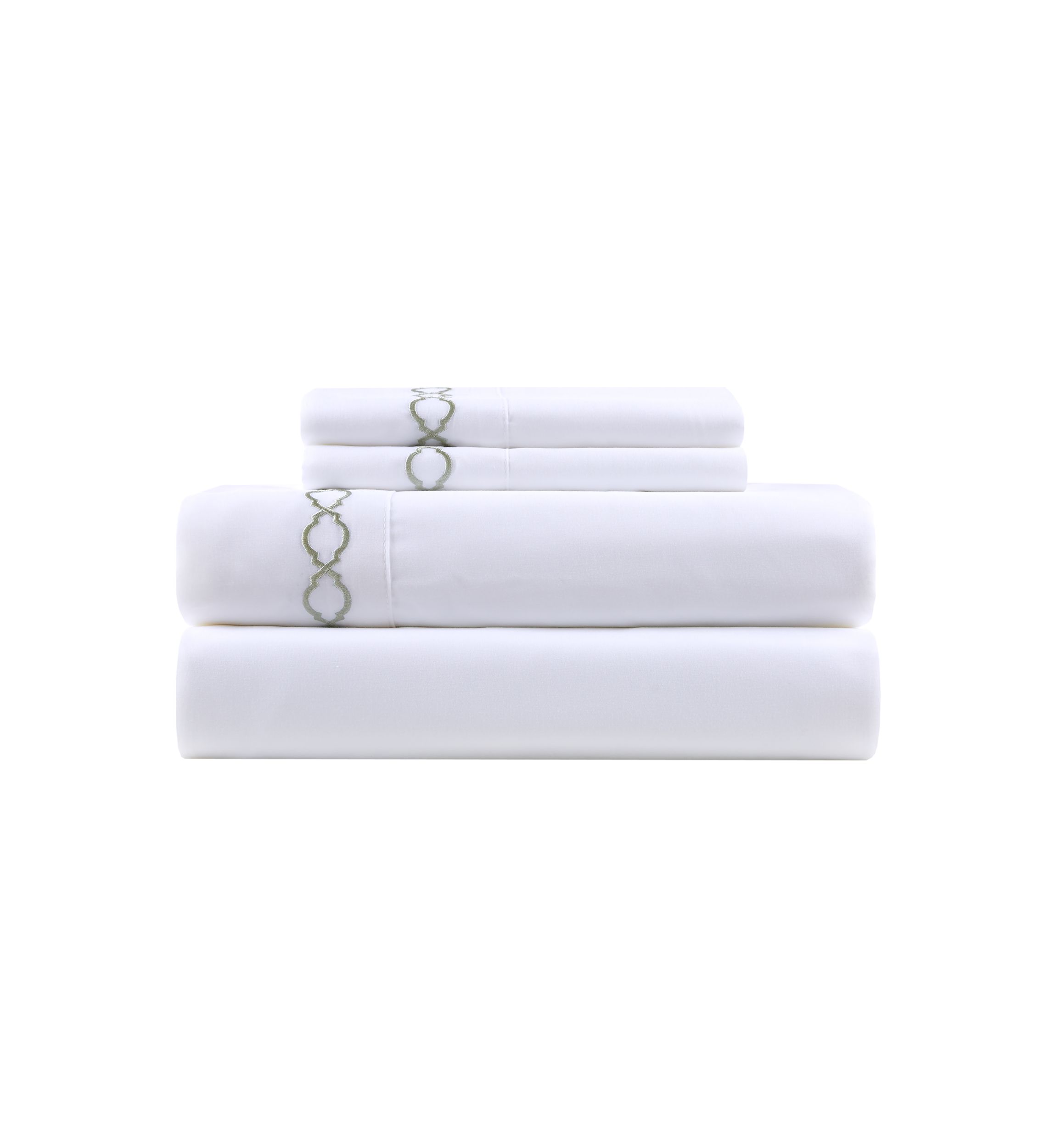 Embroidered Scroll Sheet Set
