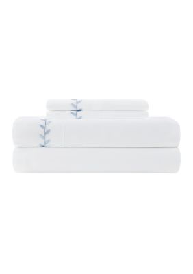 Tan Embroidered Sheet Set