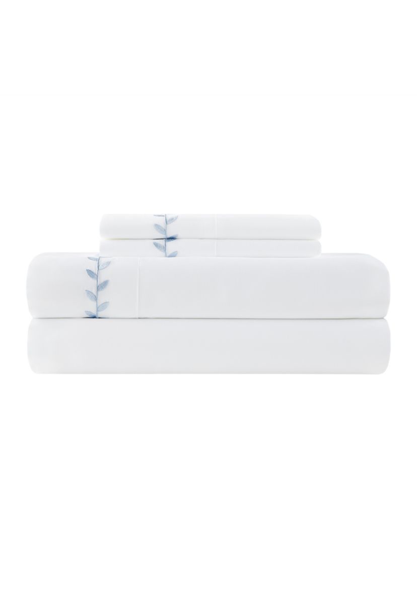 Tan Embroidered Sheet Set
