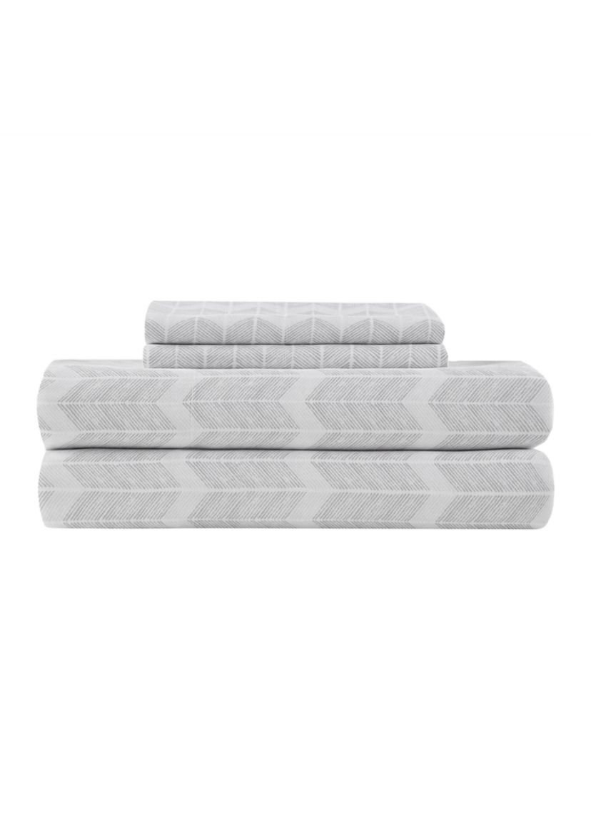Gray Chevron Sheet Set