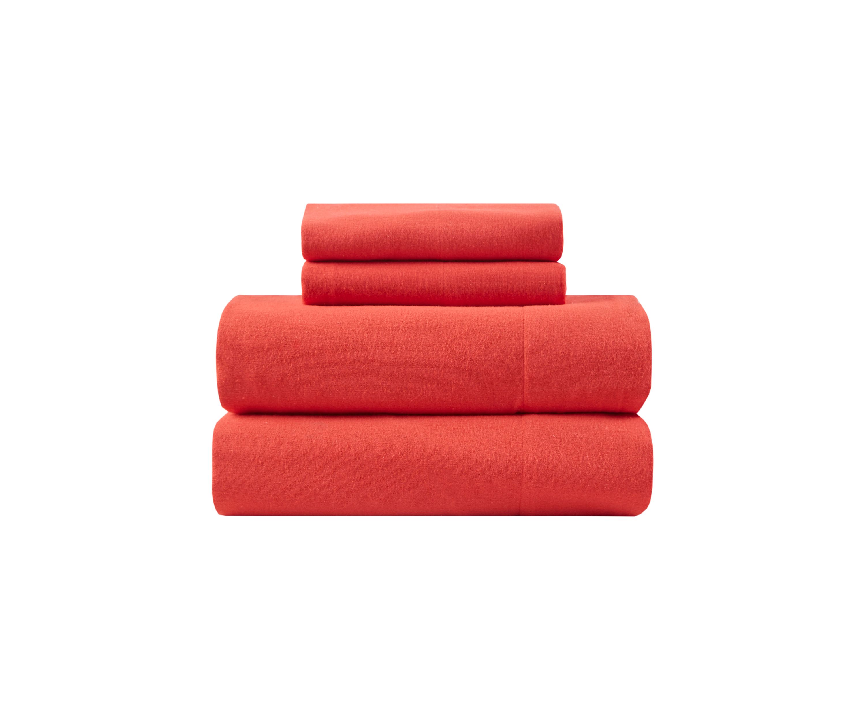 Christmas Wishes Solid Flannel Sheet Set