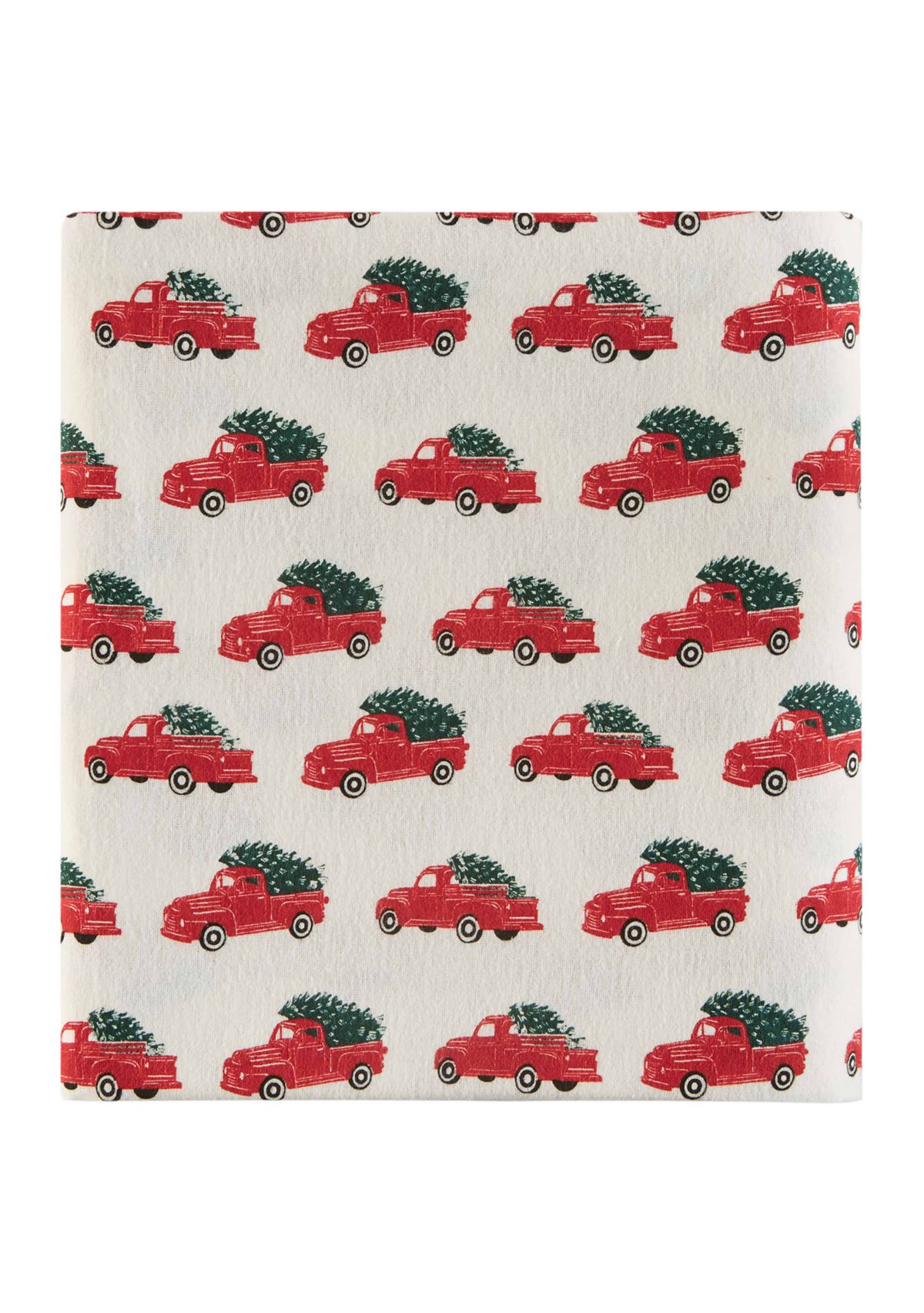 Christmas Wishes Truck With Tree Flannel Sheet Set
