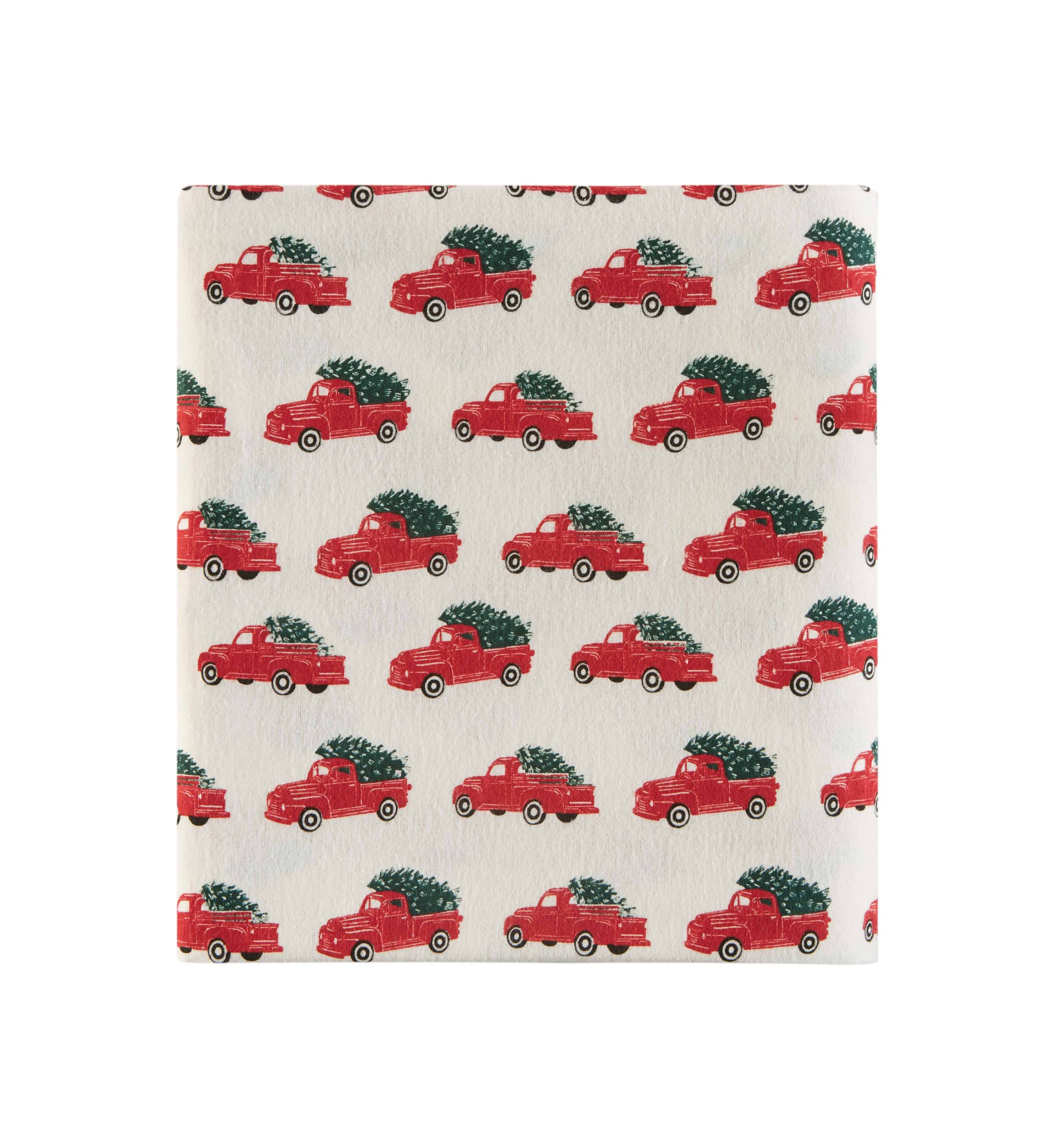 Christmas Wishes Truck With Tree Flannel Sheet Set