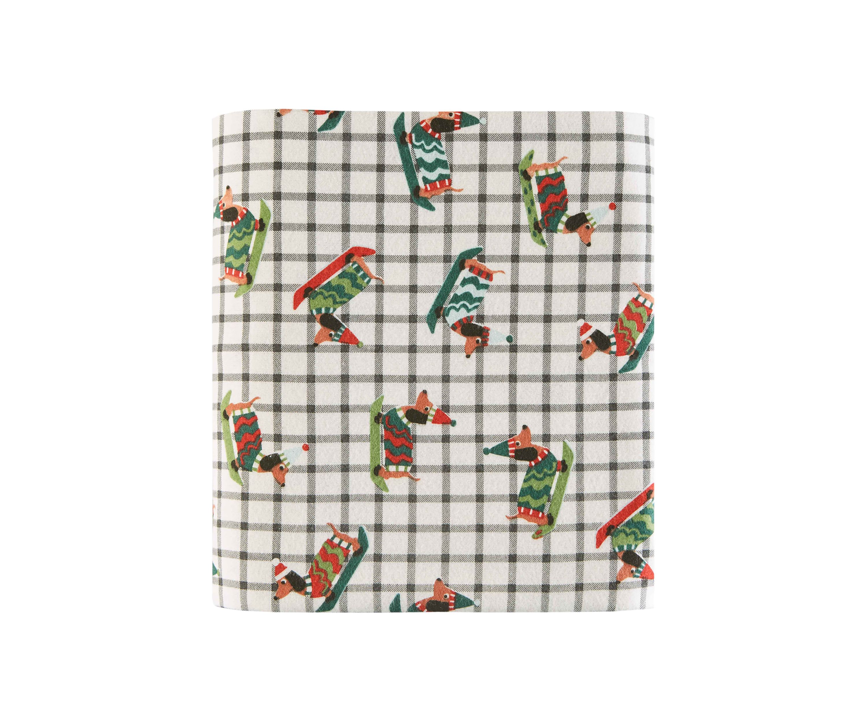 Christmas Wishes Dachshund Flannel Sheet Set