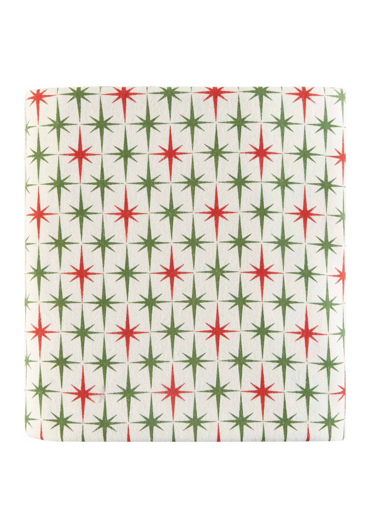 Vintage Christmas Stars Flannel Sheet Set 