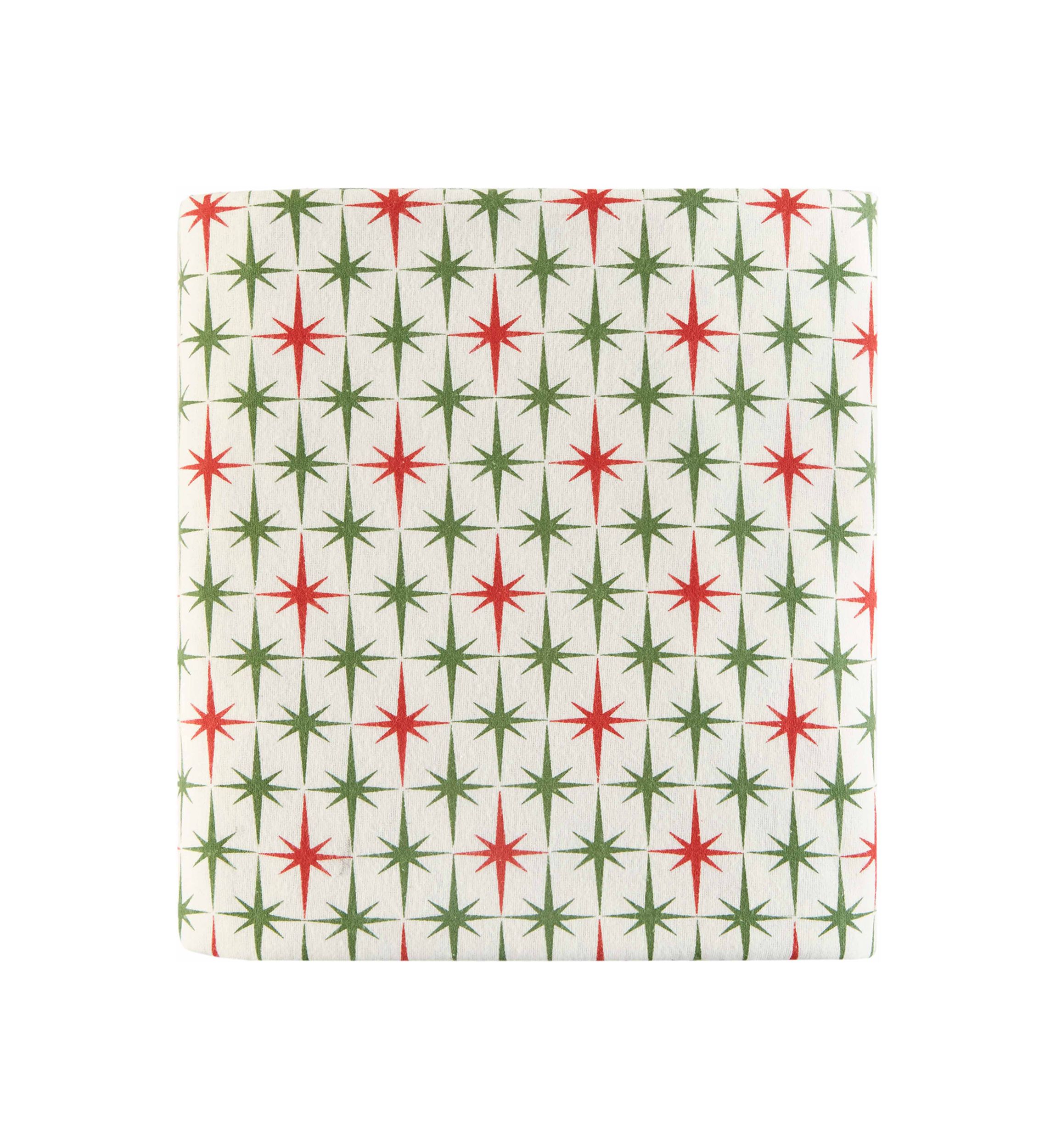 Vintage Christmas Stars Flannel Sheet Set 