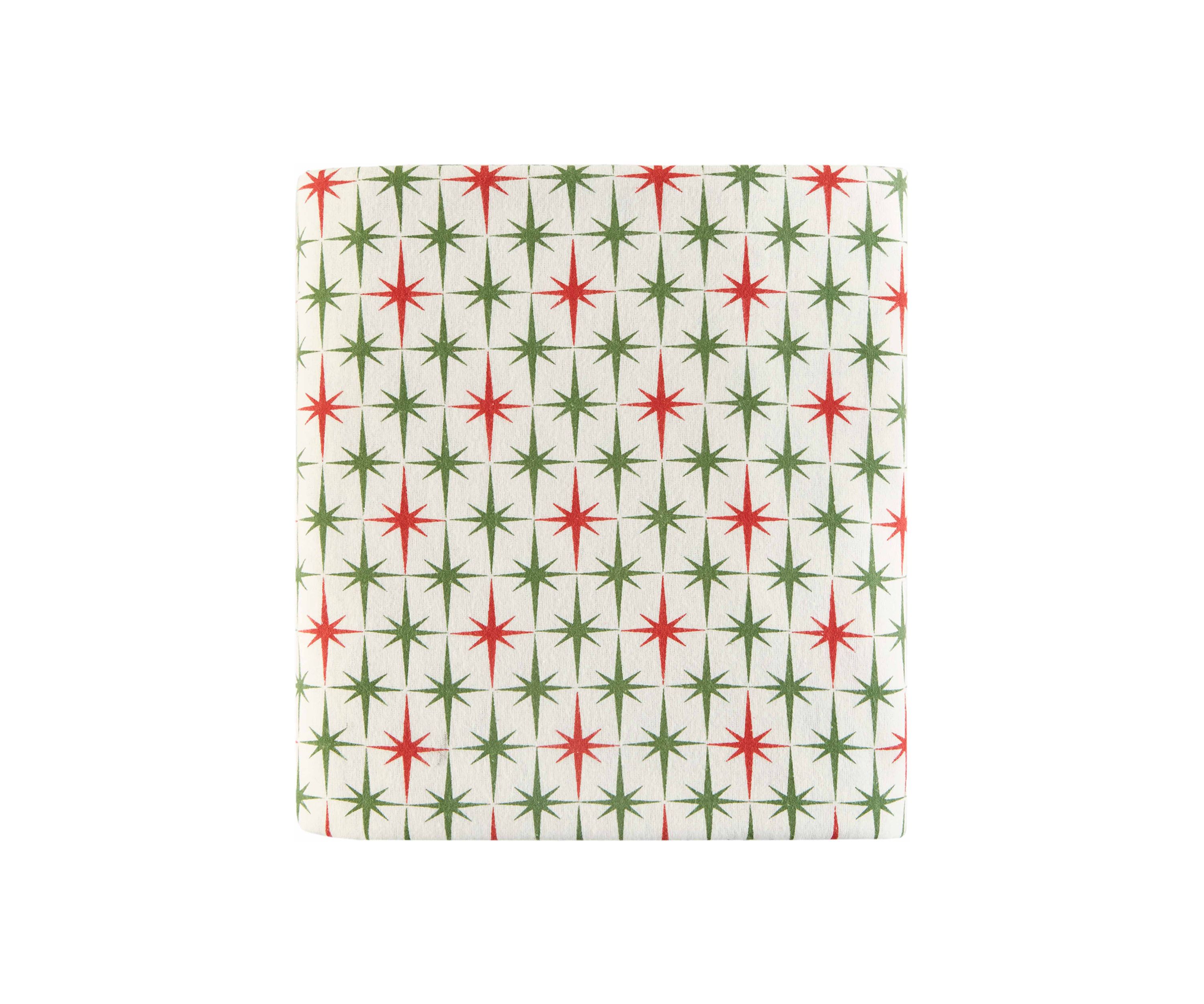 Vintage Christmas Stars Flannel Sheet Set 