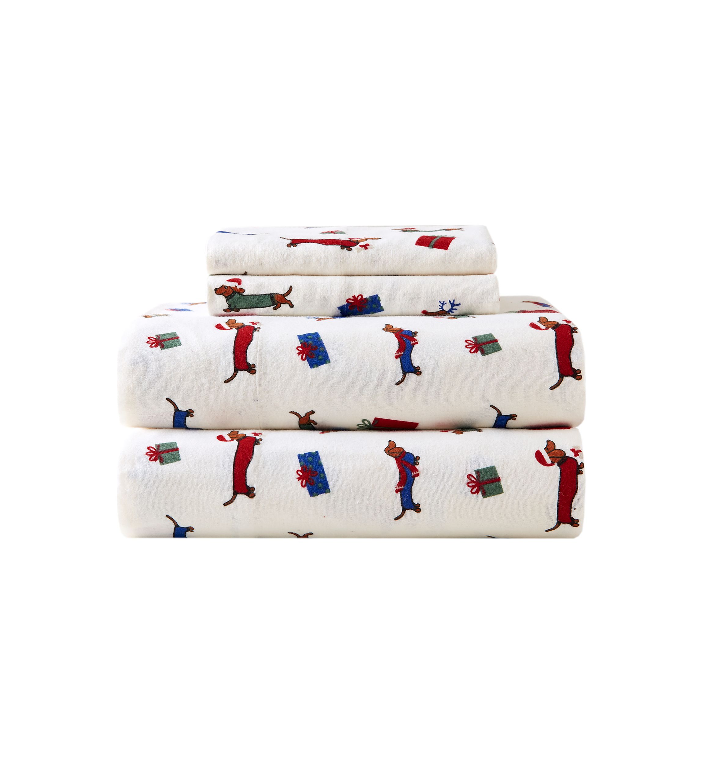 Multi Dog Printed Christmas Sheet Set