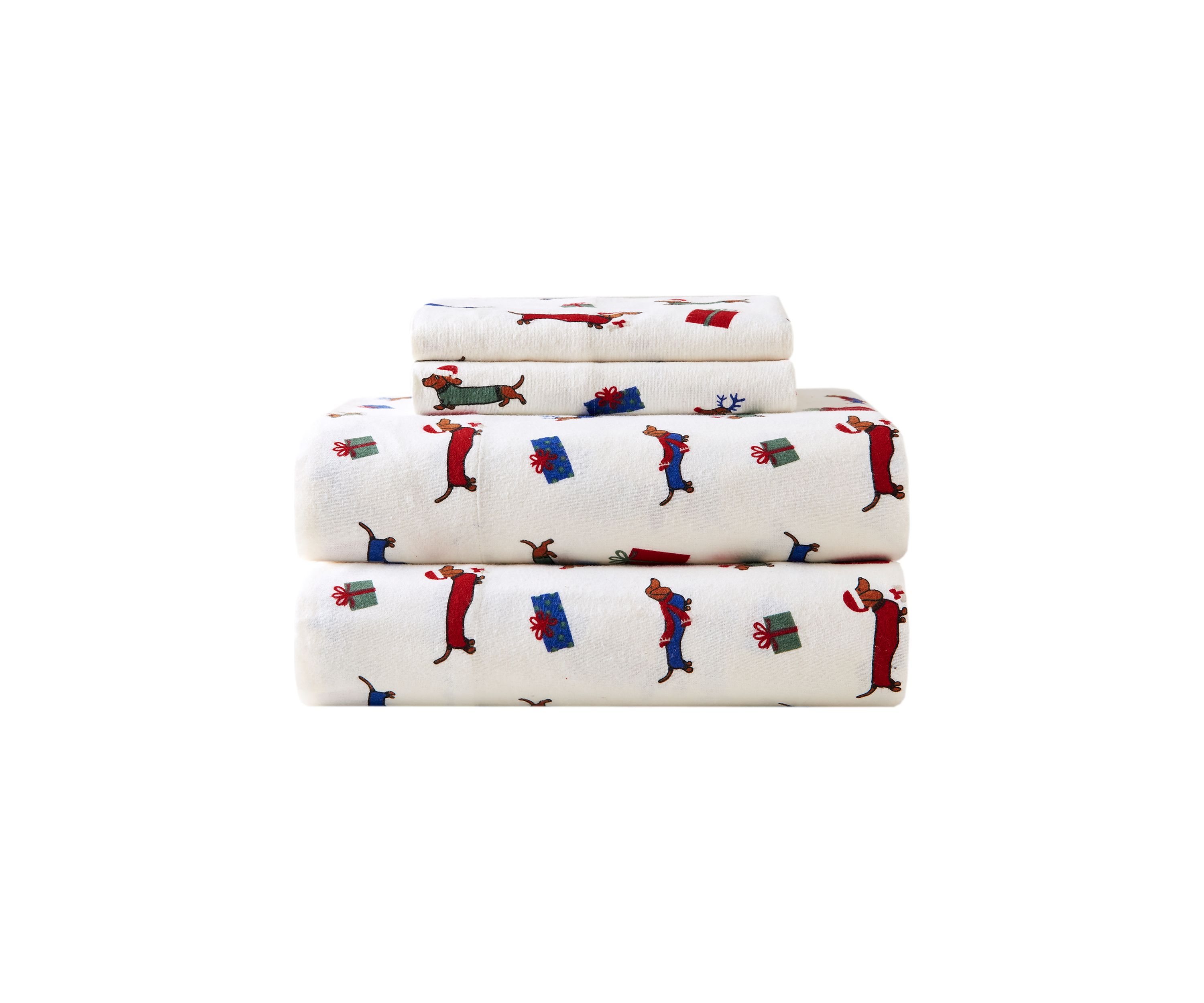 Multi Dog Printed Christmas Sheet Set