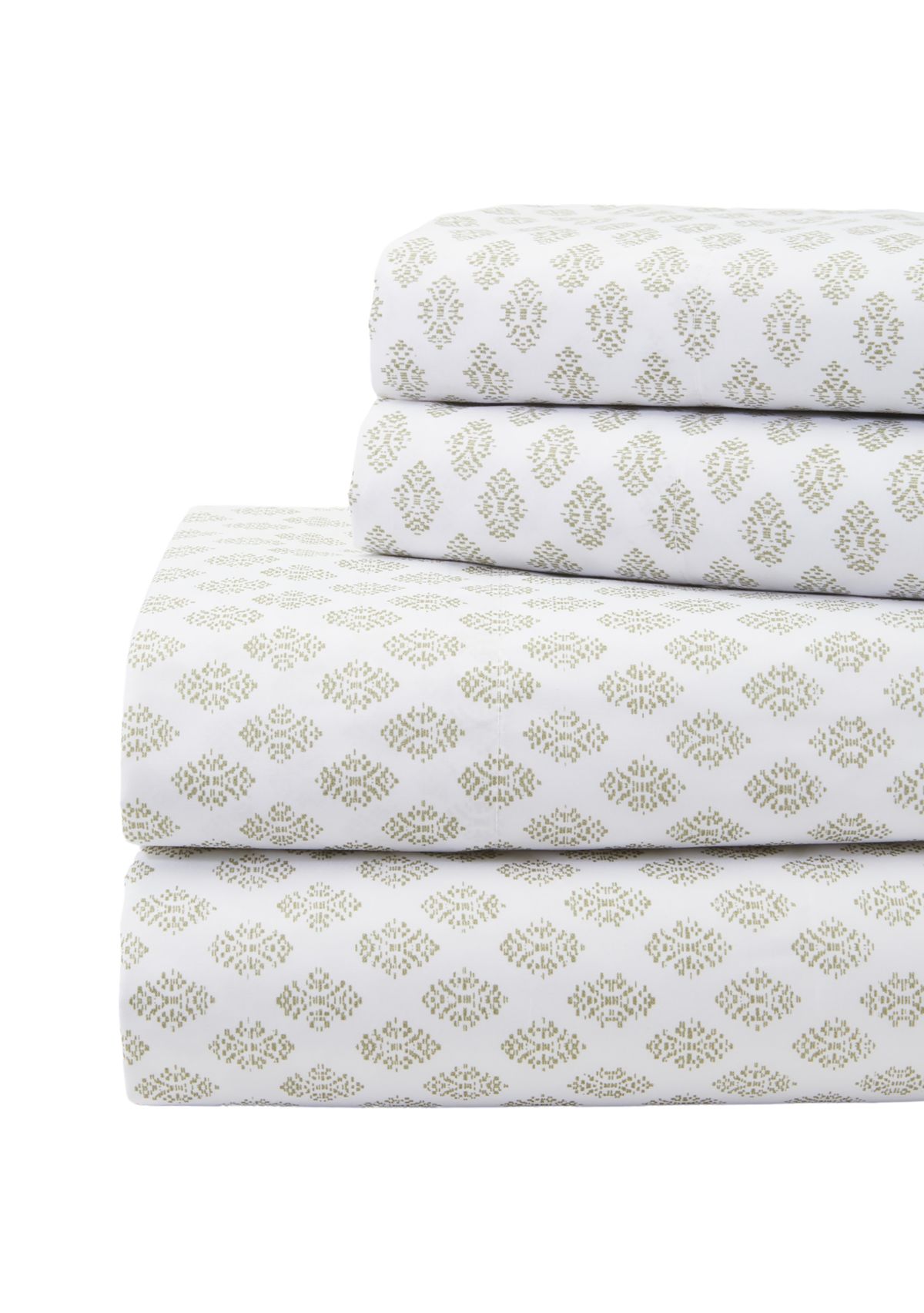 Green Geometric Sheet Set