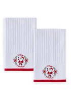 2 Pack Merry Christmas Snowman Hand Towels 