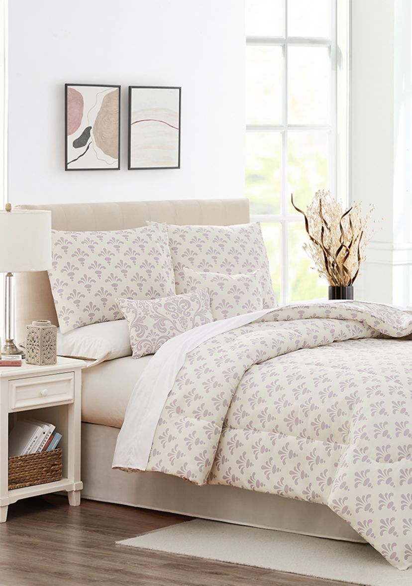 Damask 6 Piece Comforter Set 
