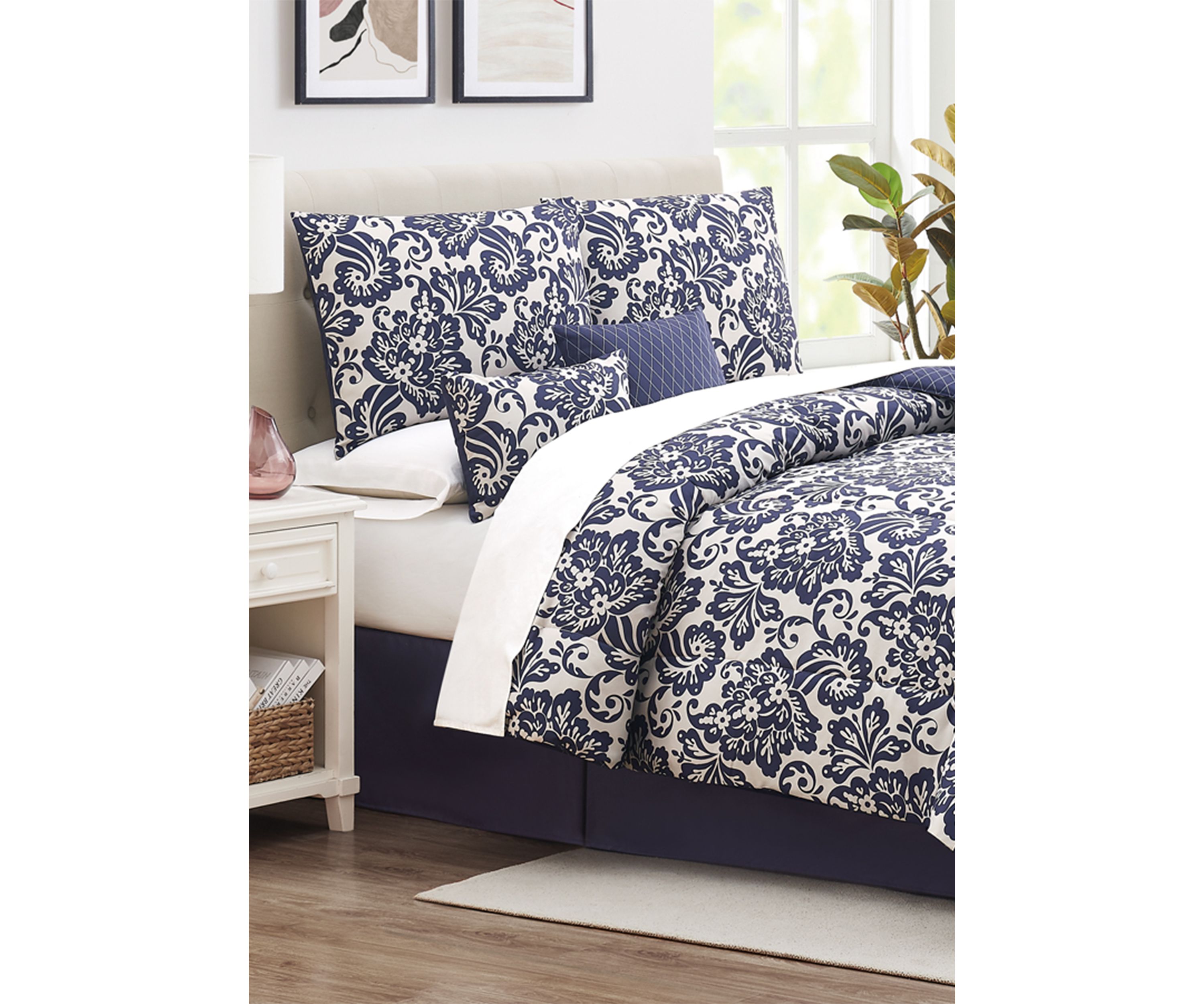 Navy Paisley 6-Piece Comforter Set