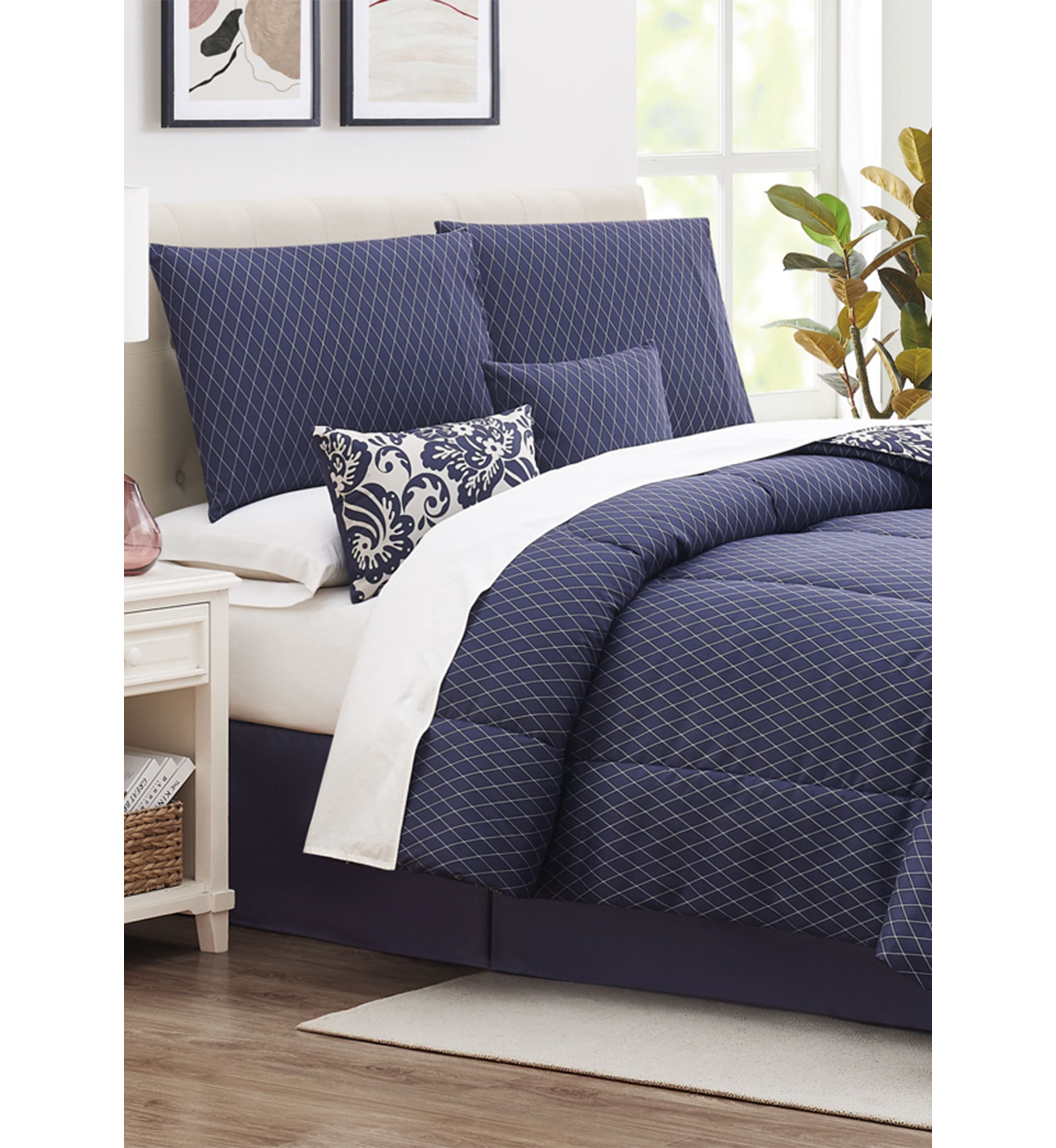 Navy Paisley 6-Piece Comforter Set