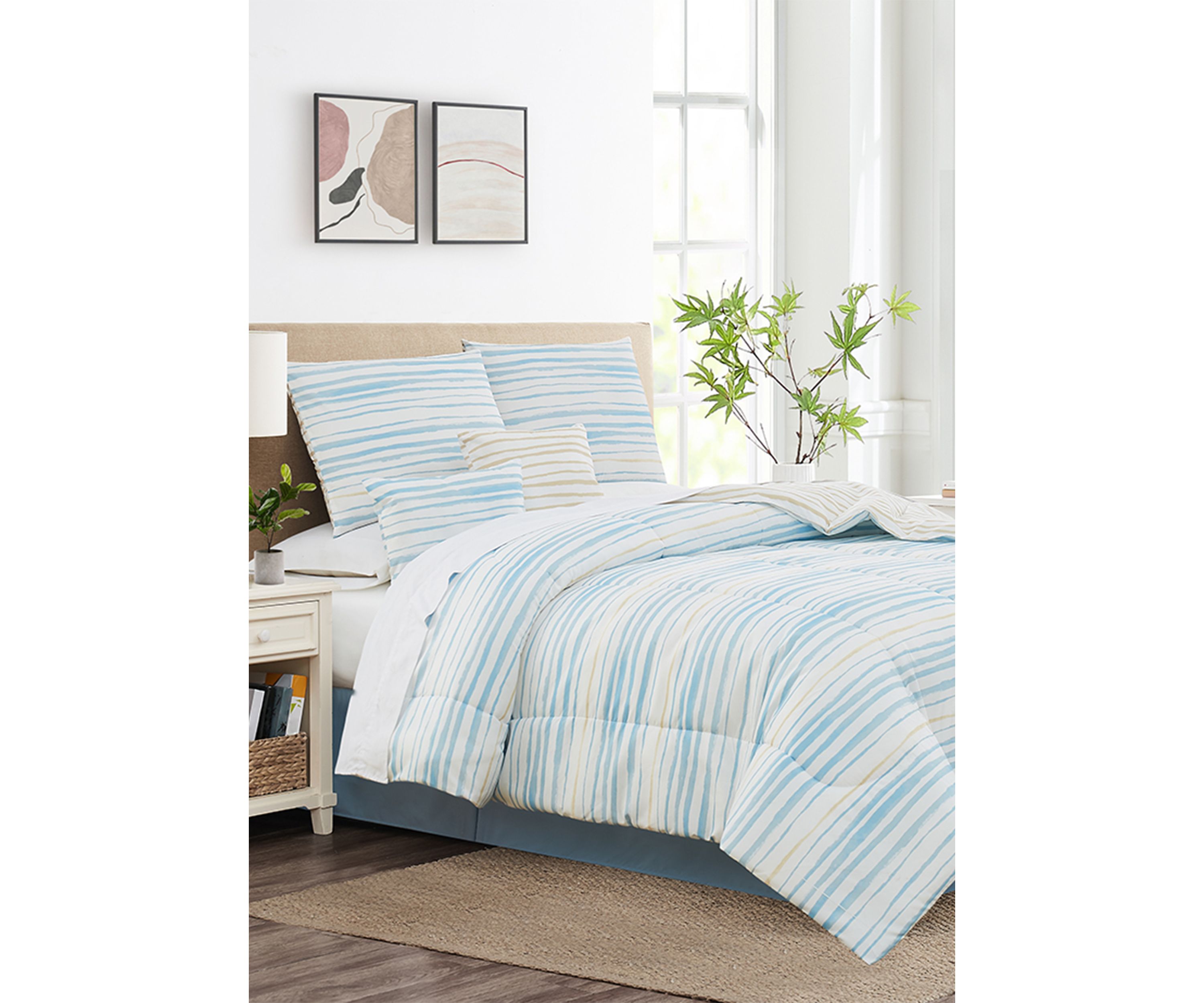 Watercolor Stripe 6-Piece Comforter Set