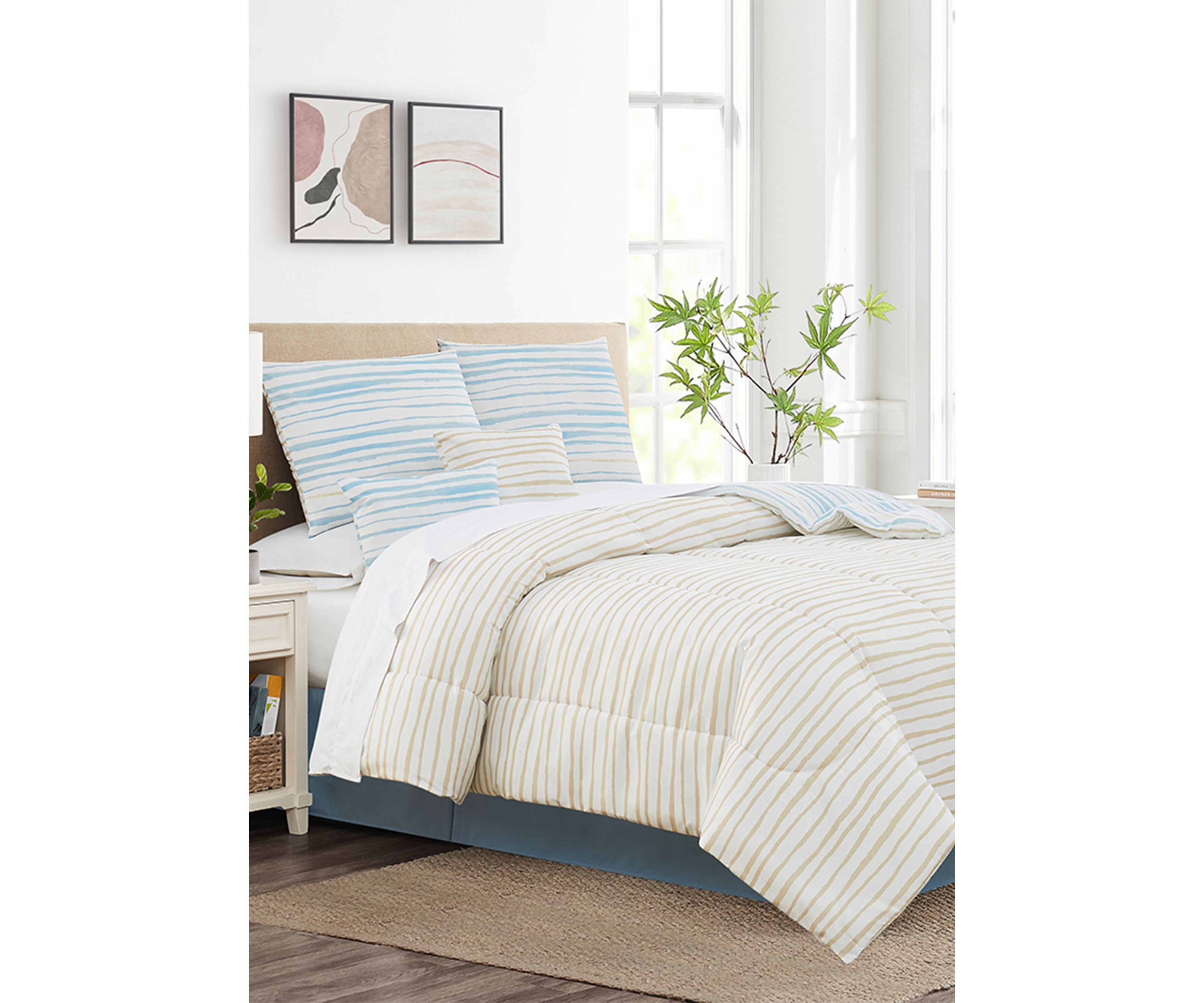 Watercolor Stripe 6-Piece Comforter Set