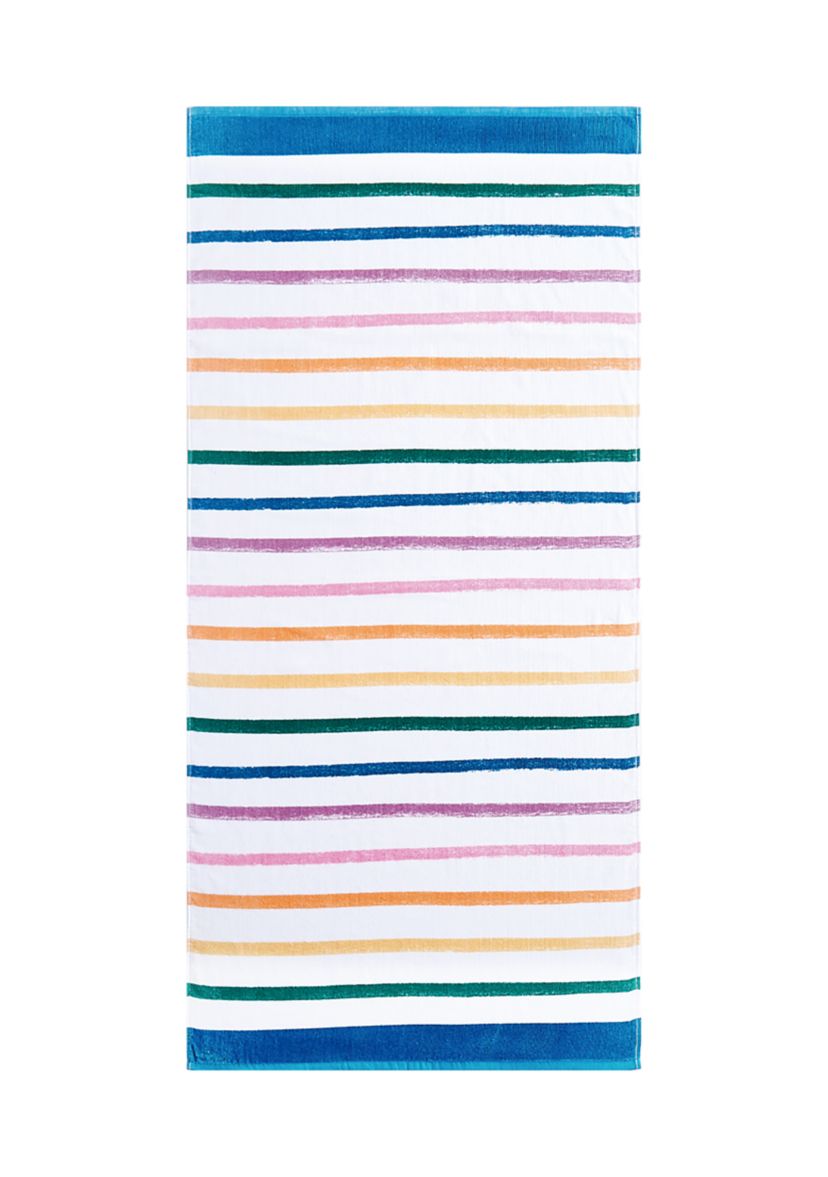 RANBOW STRIPE:Towel Beach:MULTI