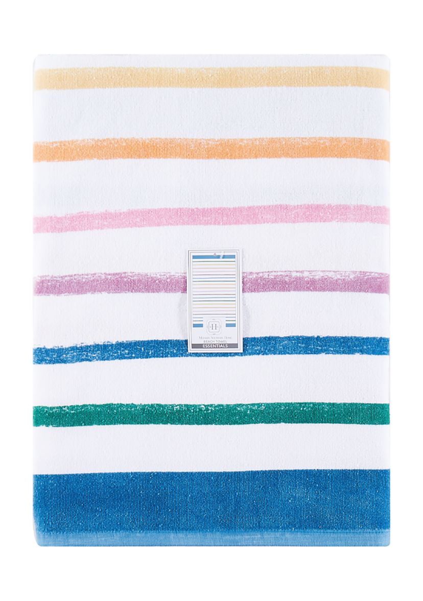 RANBOW STRIPE:Towel Beach:MULTI