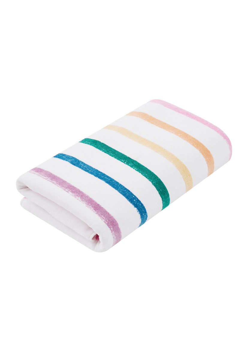 RANBOW STRIPE:Towel Beach:MULTI