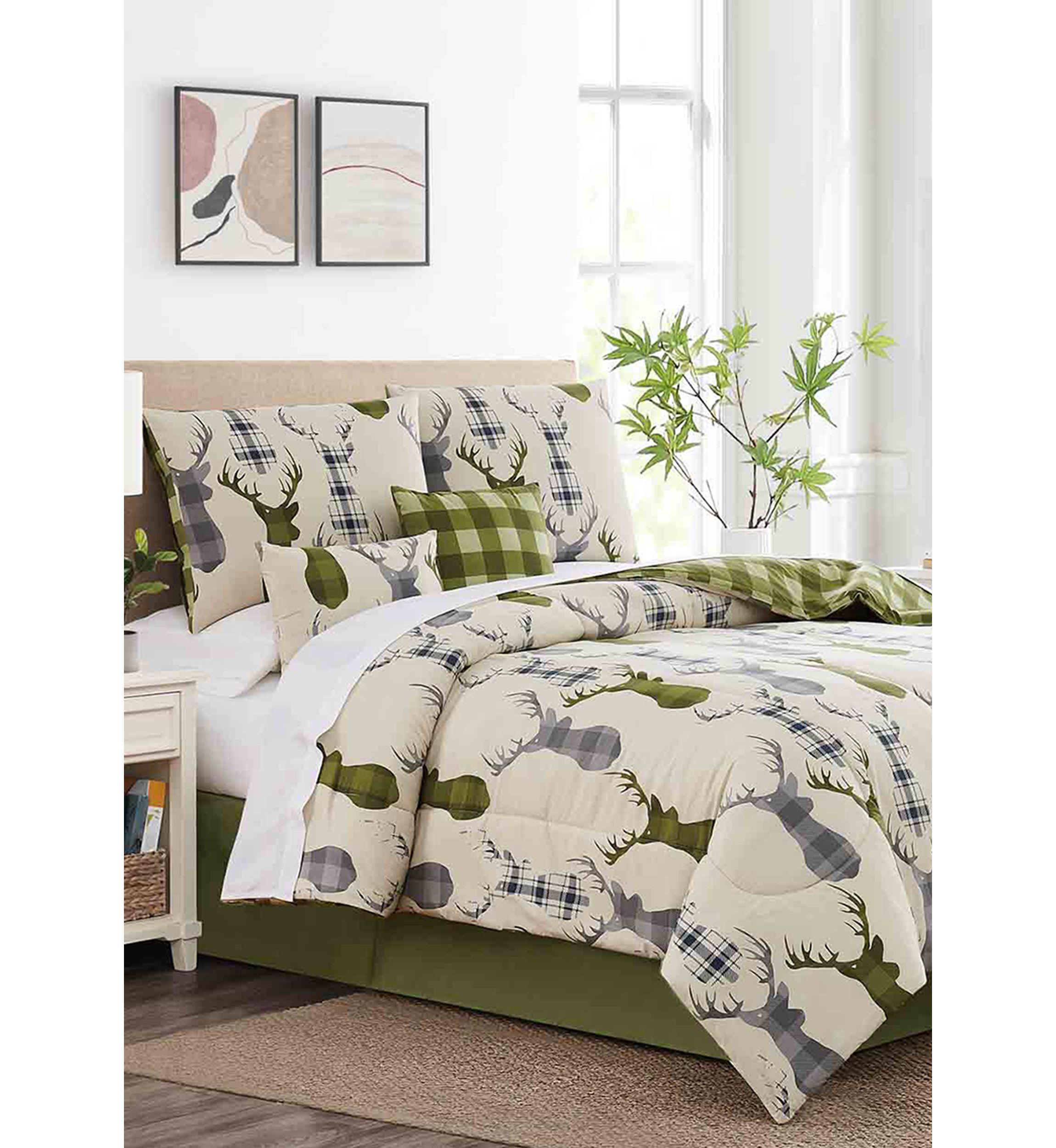 Deer Head 6-Piece Comforter Set