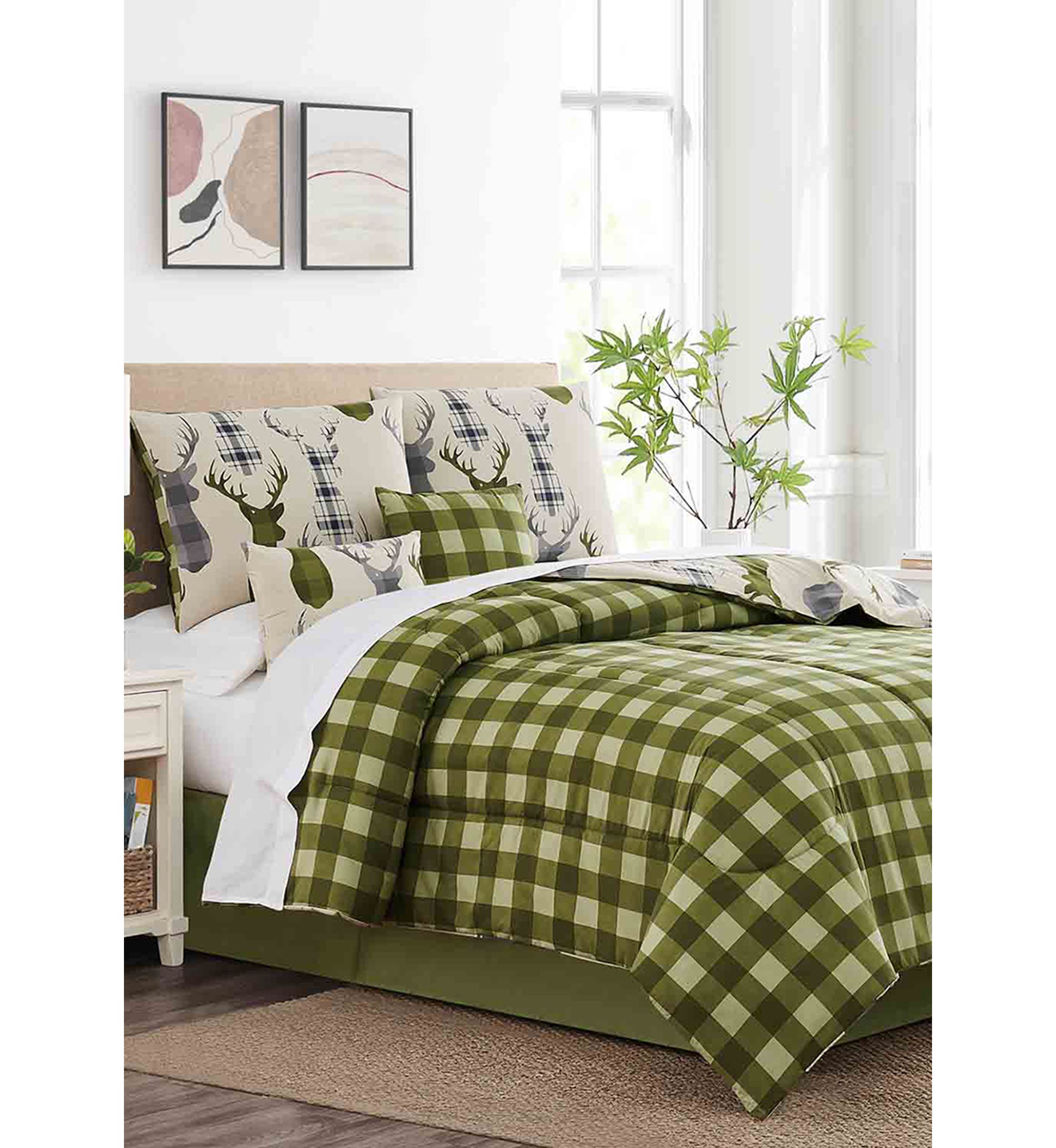 Deer Head 6-Piece Comforter Set