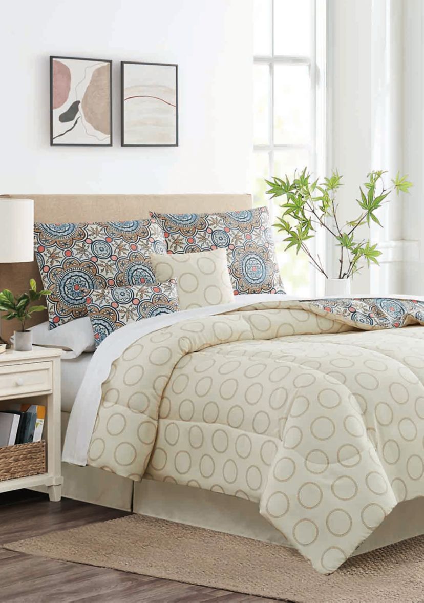 Adrienne Medallion 6-piece Comforter Set