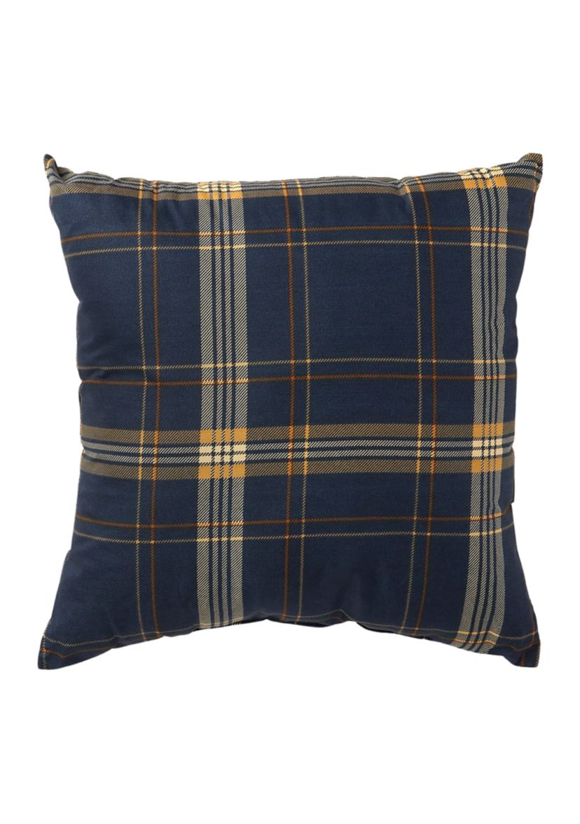Navy Plaid 6 Piece Comforter Set