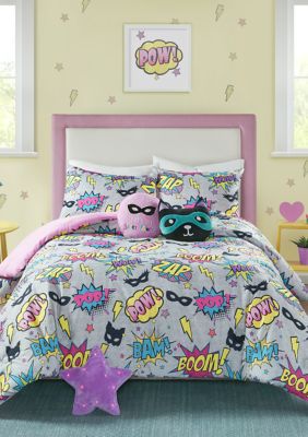 Girls hotsell superhero bedding