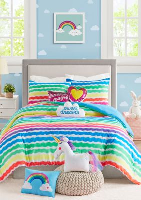 Lightning Bug Rainbow Stripe Comforter Set belk