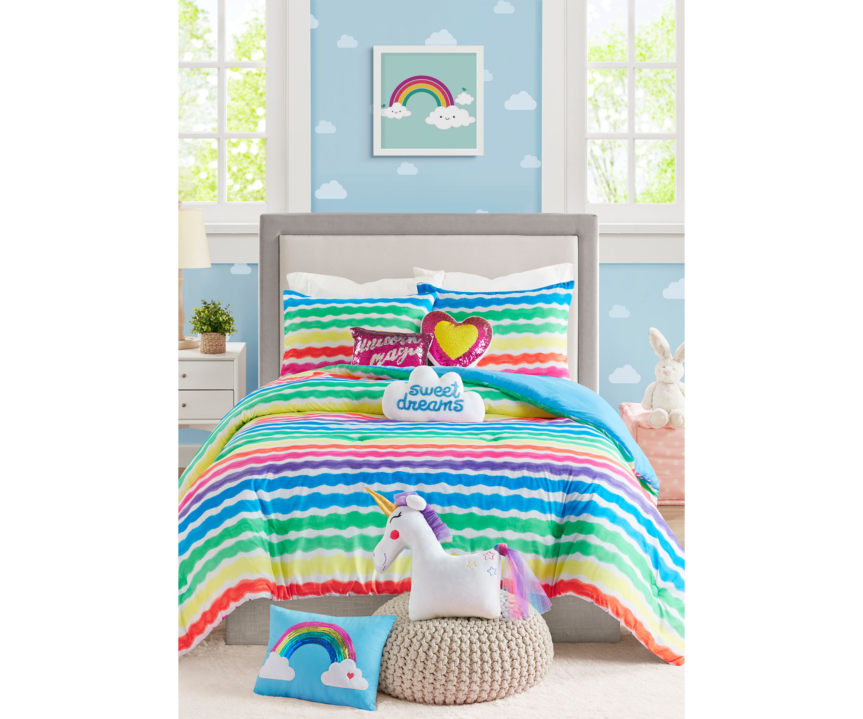Rainbow Stripe Comforter Set