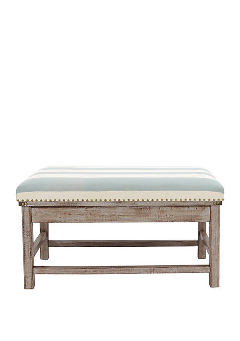 Décor Therapy Farley Upholstered Weathered Ottoman