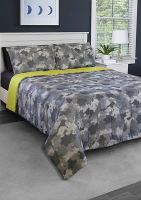 Ecko Unltd Pixel Camo Gray Comforter Set, Full/Queen -  5060877213014