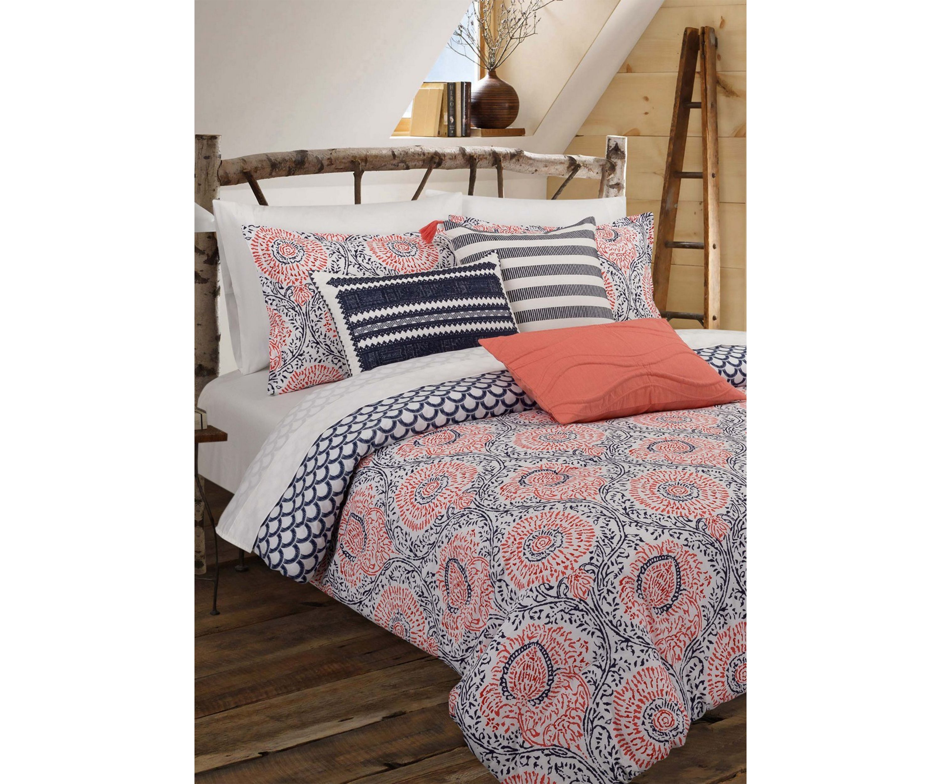 Floral Block Comforter Set