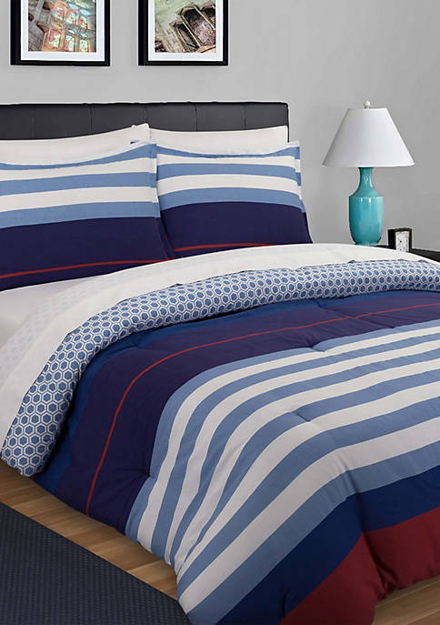 Nouvelle Home Nautical Stripe Duvet Set Belk