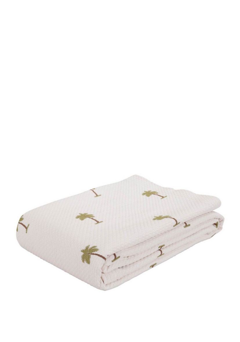 The Palm European Matalasse Coverlet