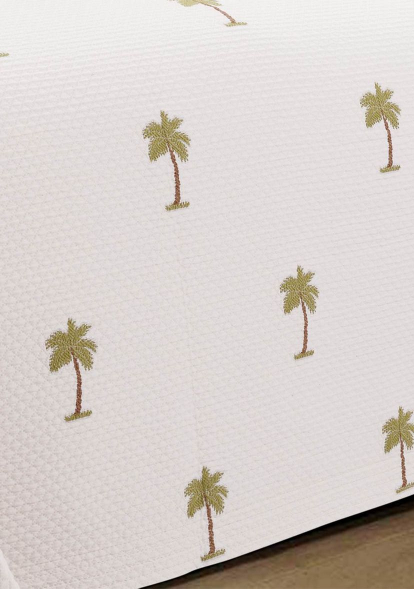 The Palm European Matalasse Coverlet