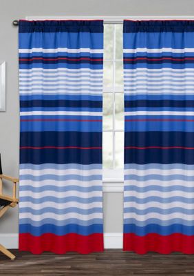 Harbor Stripe Window Panel Pair