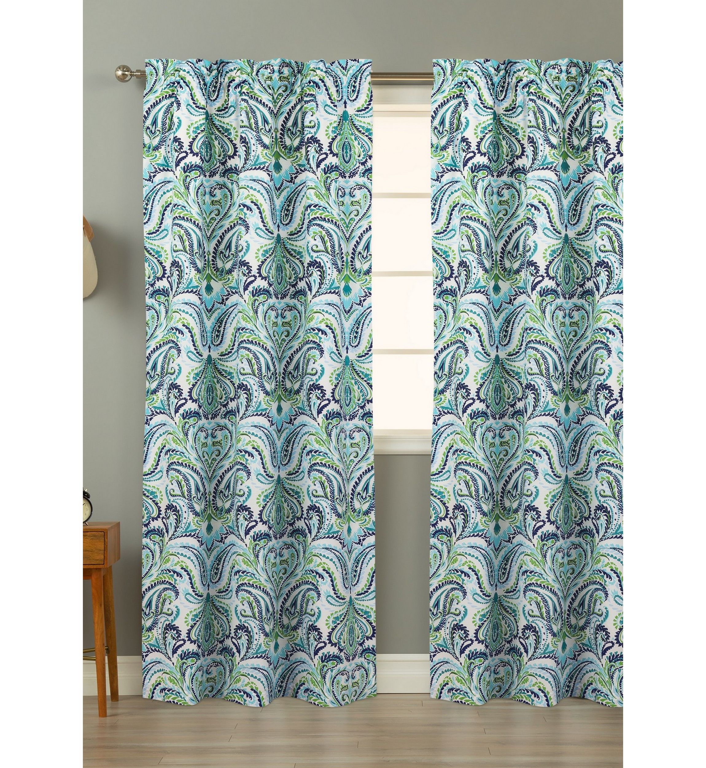 Provence Paisley Window Panel Pair