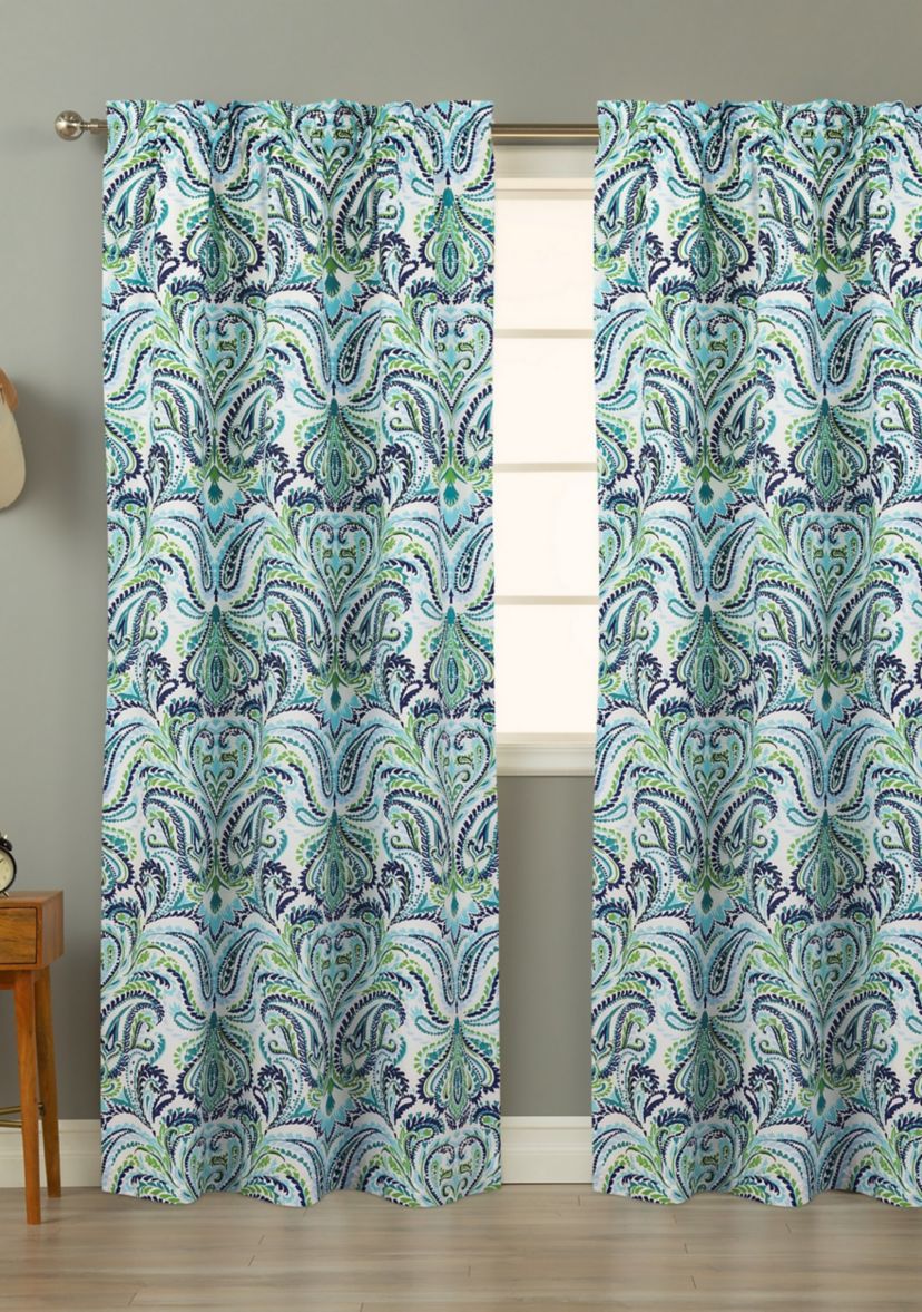 Provence Paisley Window Panel Pair