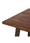 Rustic Steel Bar Table with Elm Wood Top