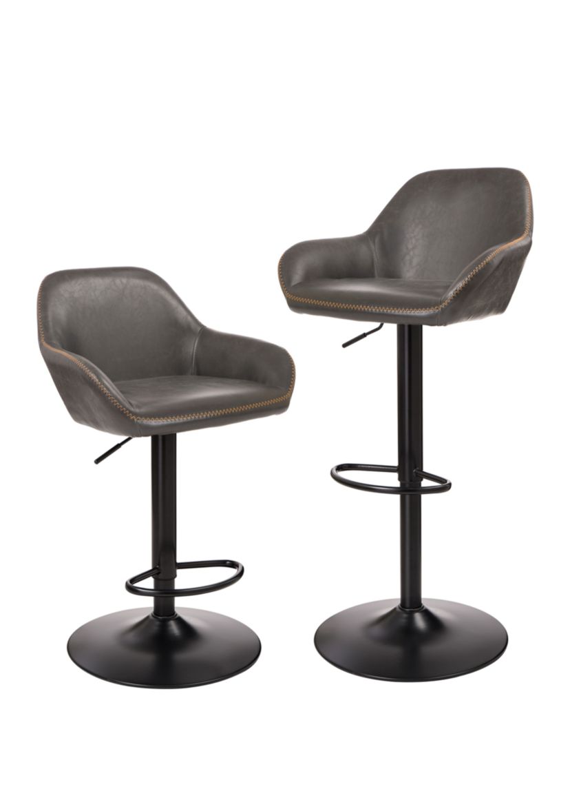 Leatherette Bar Stool, Set of 2
