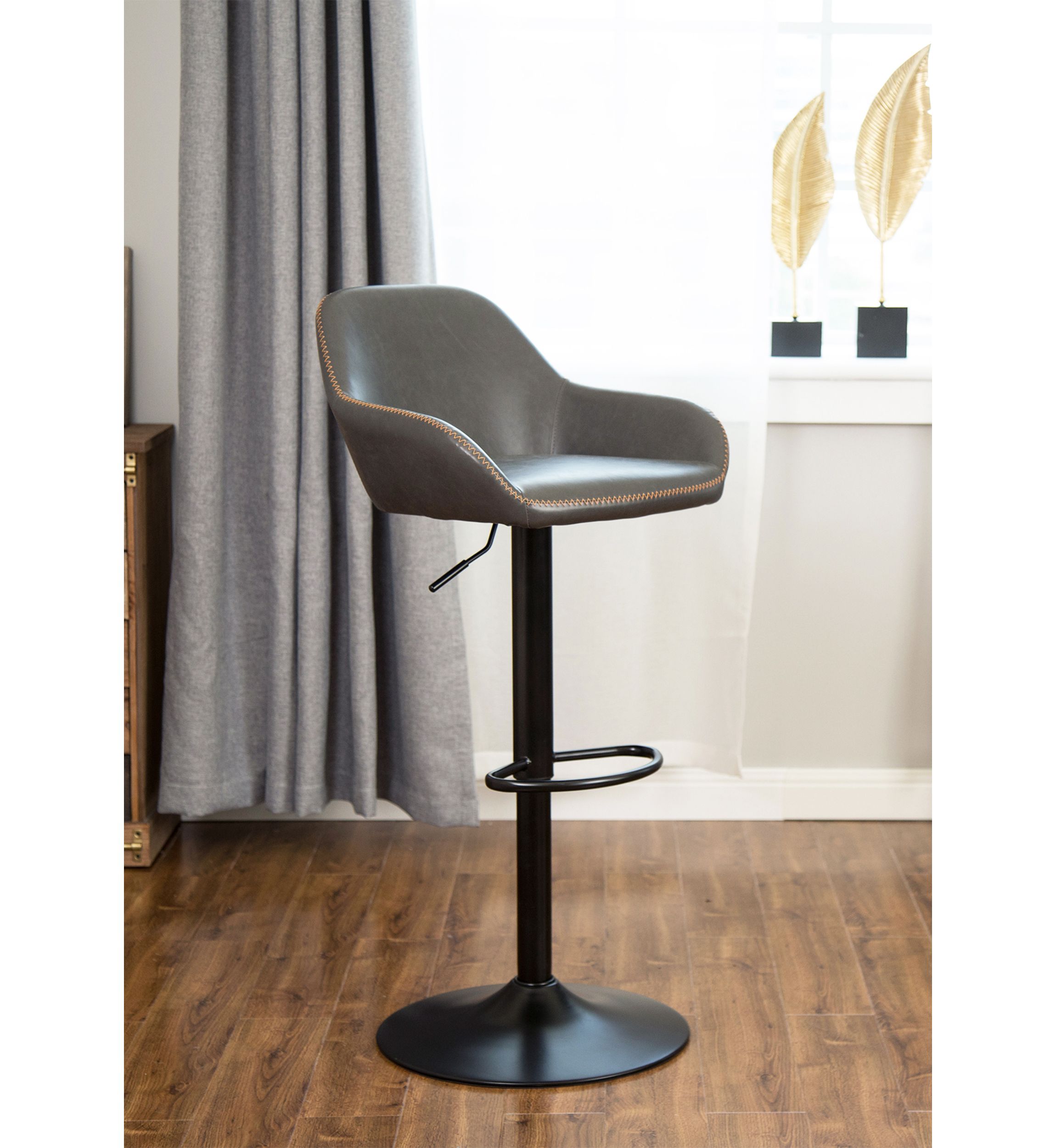 Leatherette Bar Stool, Set of 2