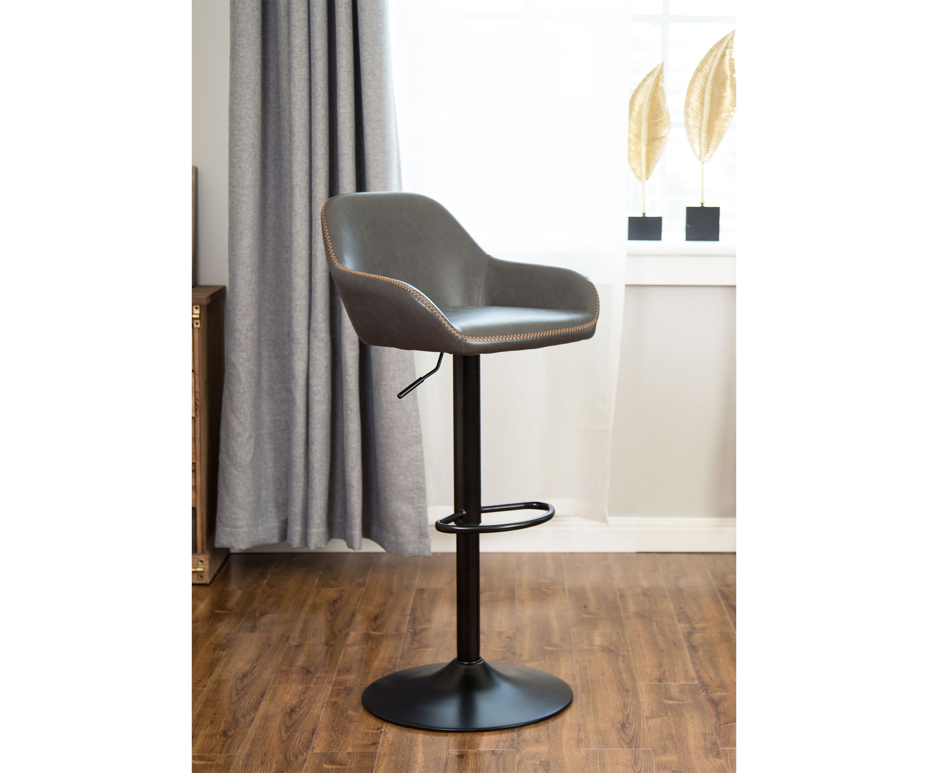 Leatherette Bar Stool, Set of 2