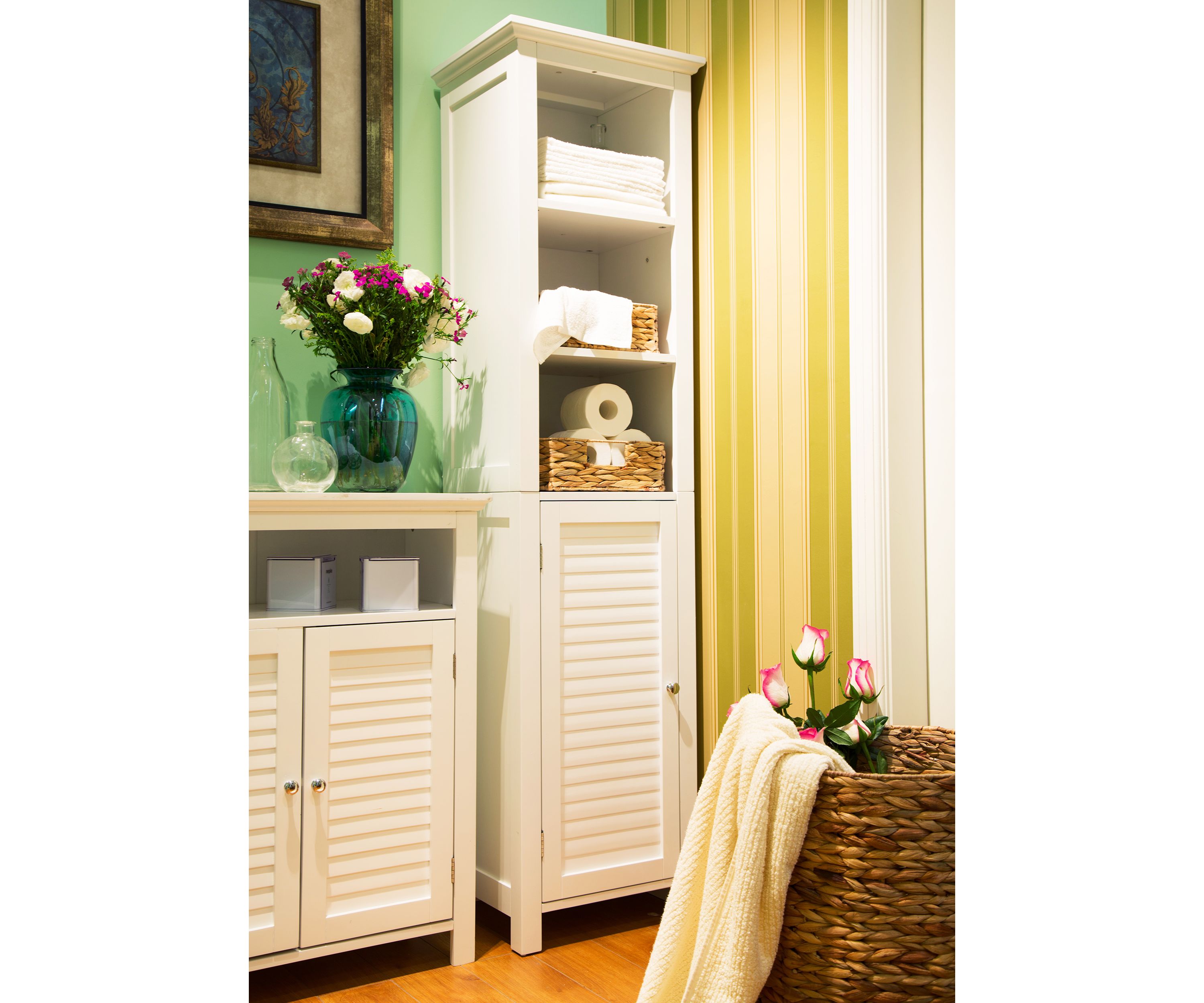 Wooden Floor Storage Cabinet