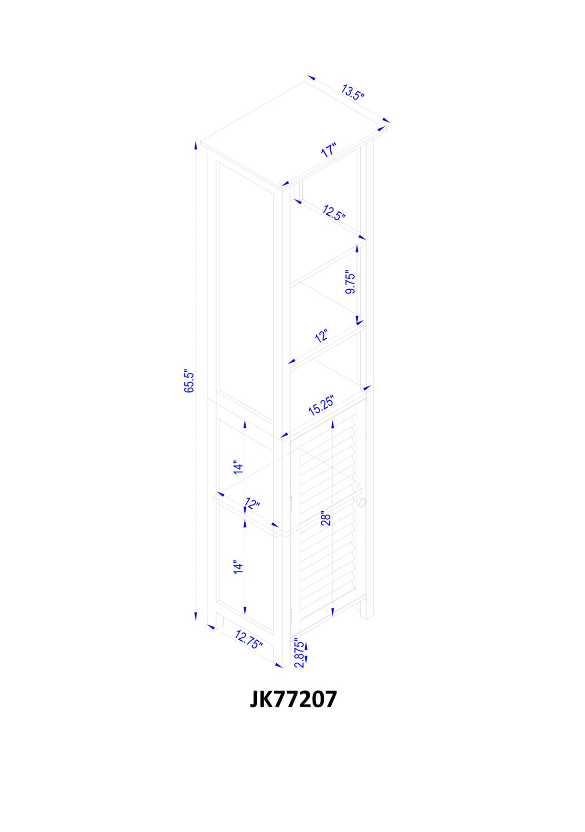 Wooden Floor Storage Cabinet