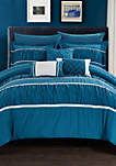 Cheryl 10-Piece Complete Bedding Set with Sheets - Teal