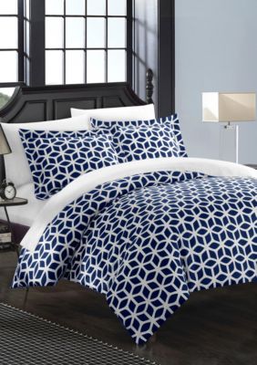 Chic Home Elizabeth Duvet Cover Set Navy Belk