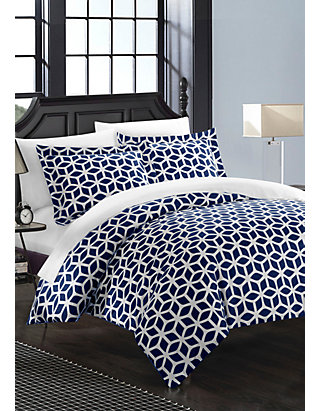 Chic Home Elizabeth Duvet Cover Set Navy Belk