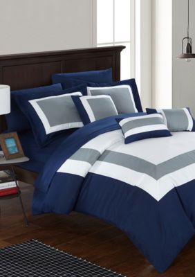 Chic Home Duke 10 Piece Comforter Set Navy Belk